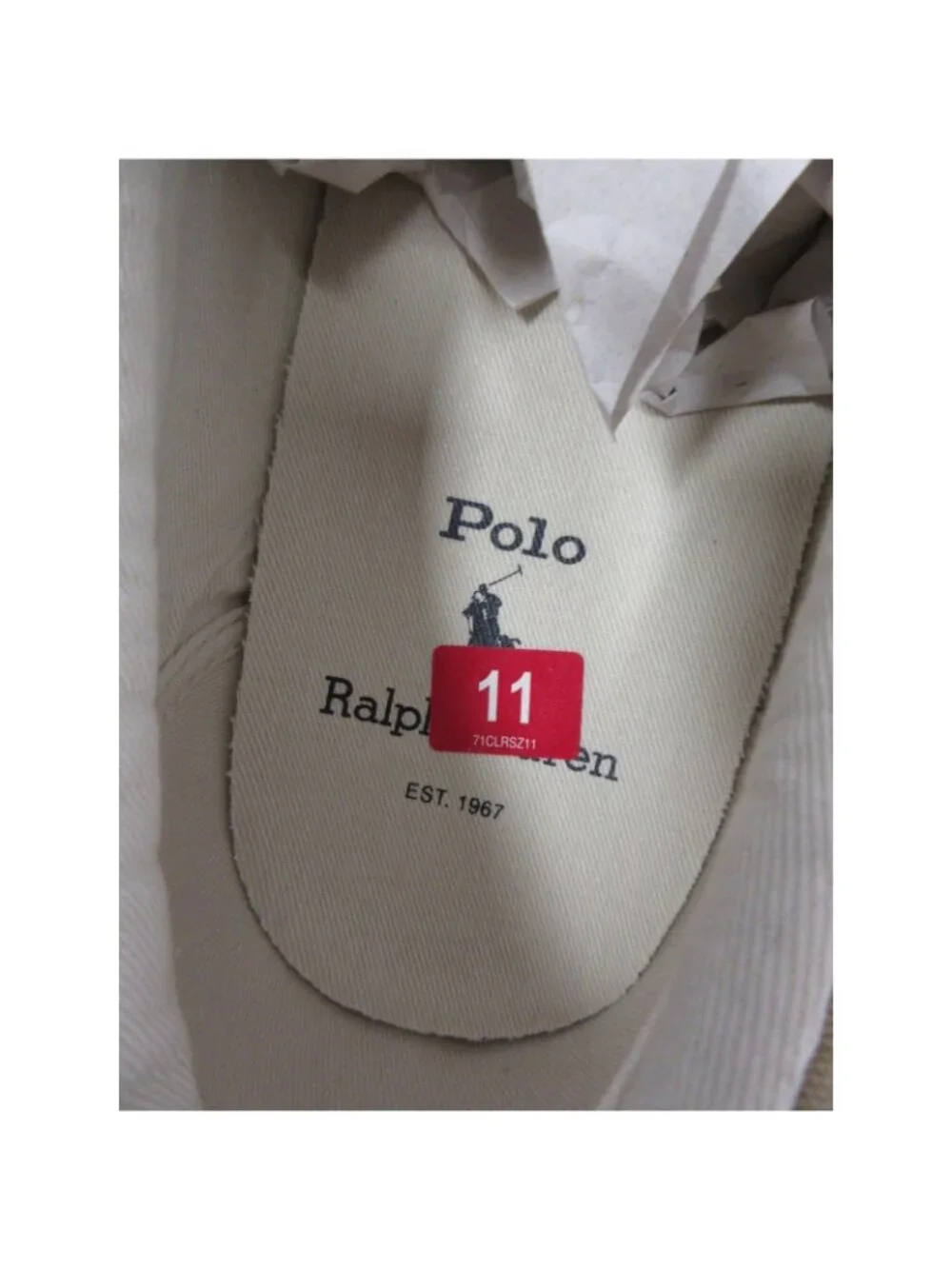 Polo Ralph Lauren Sneakers 11 D Thorton Washed Canvas Pony Low Top